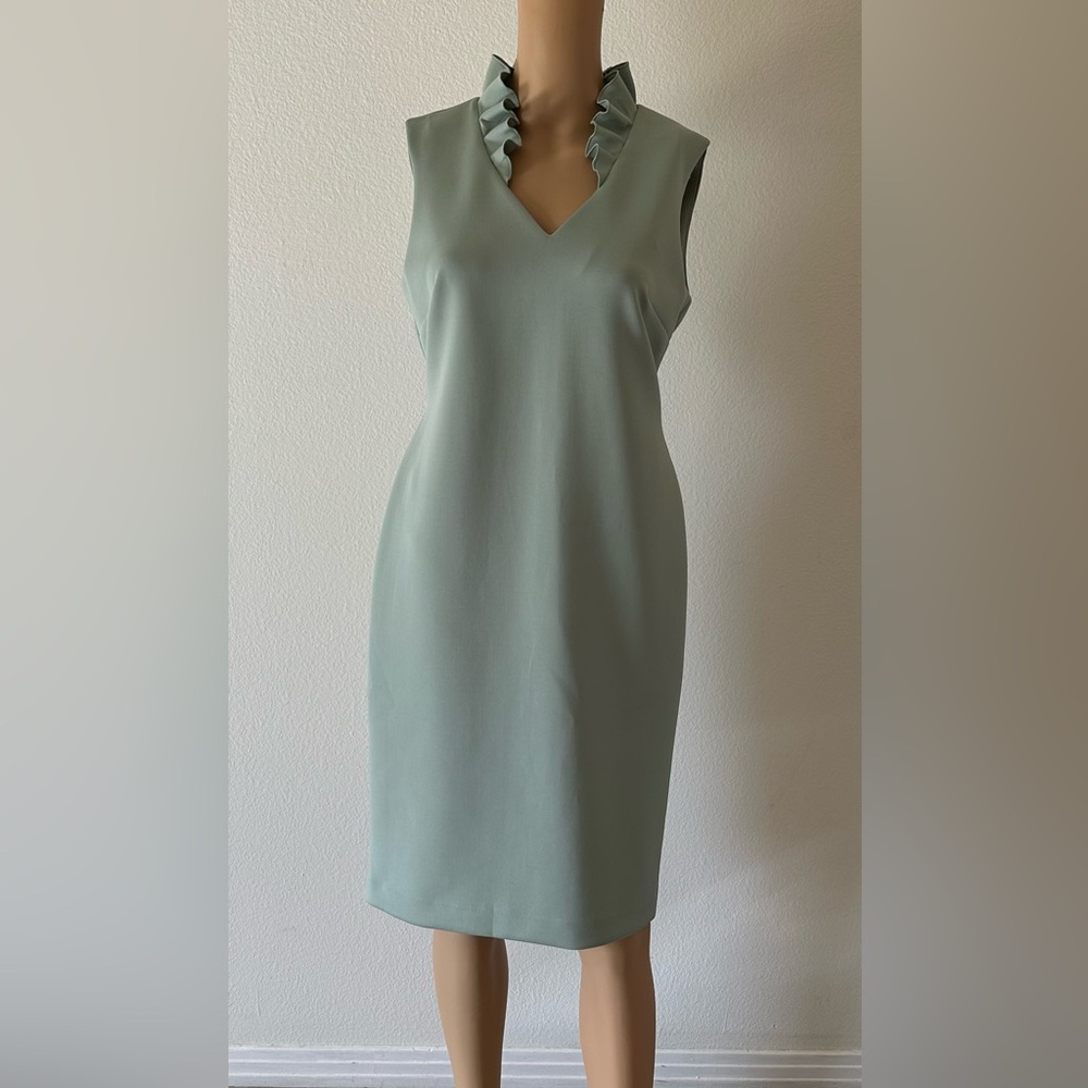 Calvin Klein Sleeveless V-Neck Midi Dress